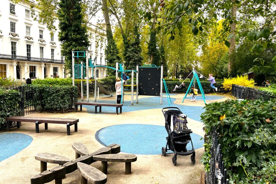 Porchester Square Garden Playground In Paddington, London