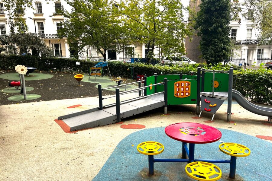 Porchester Square Garden Playground In Paddington, London