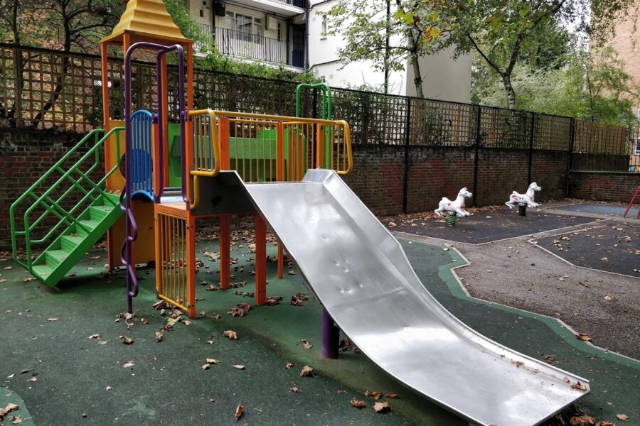 Alf Barrett Playground In Bloomsbury, London