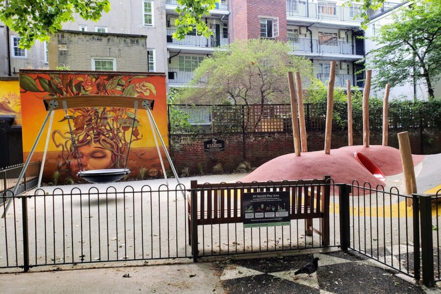 Alf Barrett Playground In Bloomsbury, London