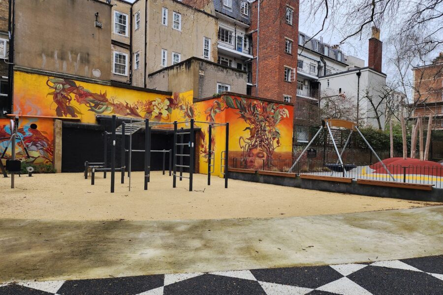 Alf Barrett Playground In Bloomsbury, London