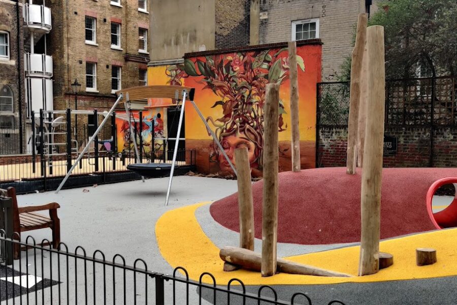 Alf Barrett Playground In Bloomsbury, London