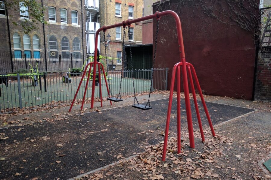Alf Barrett Playground In Bloomsbury, London