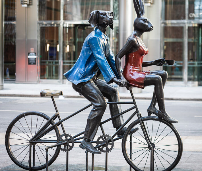 Children’s Art Trail Of Fun Sculptures, Canary Wharf, London